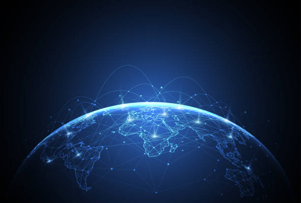 Global network connection. World